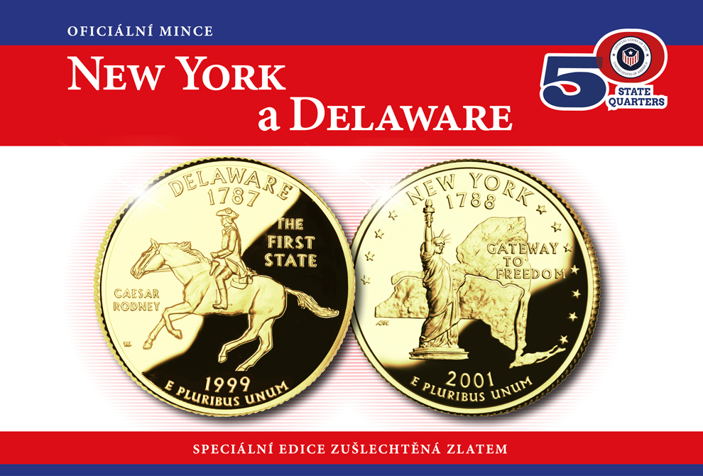 SQUA Najslávnejšie americké štvrťdoláre - New York Delaware - 7007 - WEB