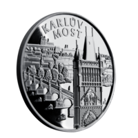 Karlov Most - Unikátna razba z rýdzeho striebra, 1 oz