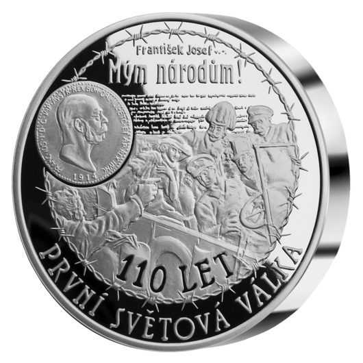 1. svetová vojna - 110. výročie, 5 oz Ag