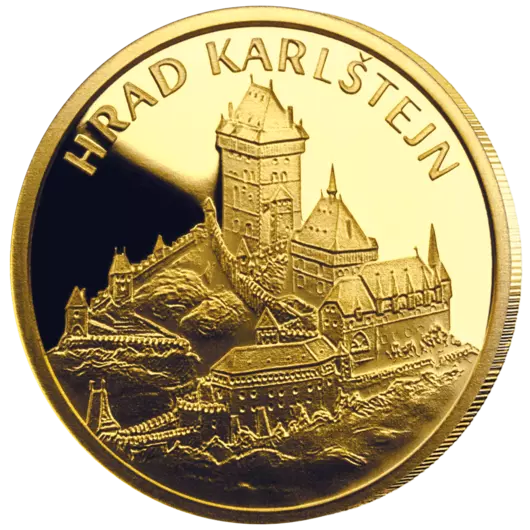 Hrad Karlštejn - pamätná minca z rýdzeho zlata