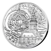 Český Krumlov - unikátna razba z rýdzeho striebra, 1 oz